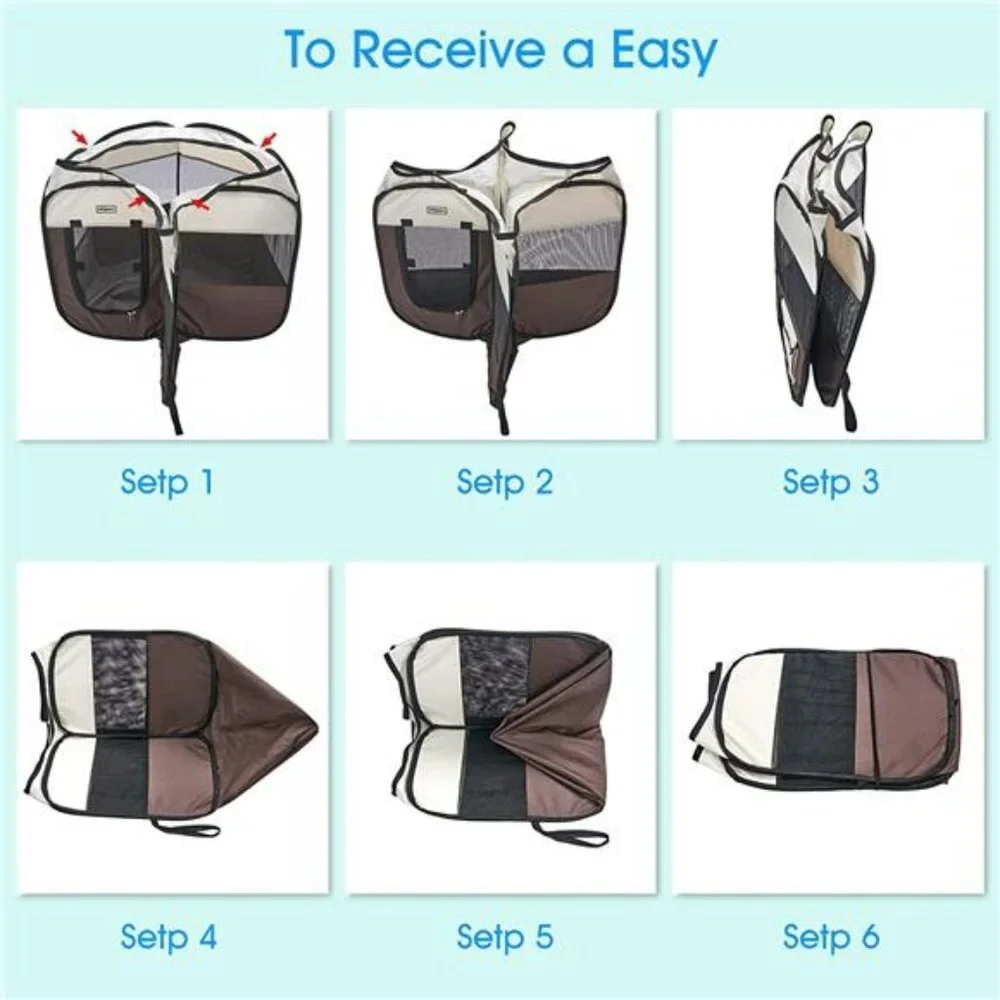 Portable Pet Playpen Foldable Kennels Playpen for Dog&Cat Carrying Case